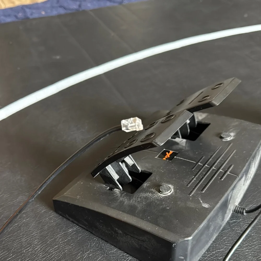Orange and Black Racing Wheel with Pedals